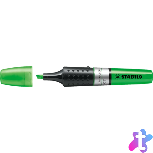 Szövegkiemelő 2-5mm, hengeres test Stabilo Luminator zöld