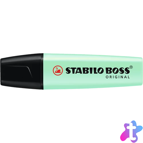 Szövegkiemelő 2-5mm, vágott hegyű, STABILO Boss original Pastel menta