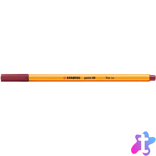 Rostirón, tűfilc 0,4mm, STABILO Point 88 bordó