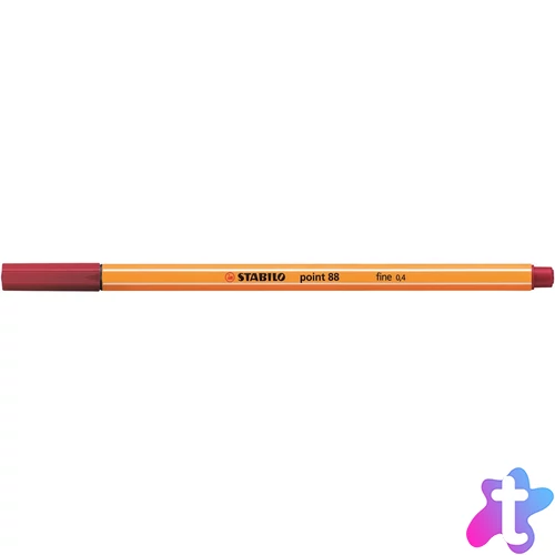Rostirón, tűfilc 0,4mm, STABILO Point 88 karmazsinvörös