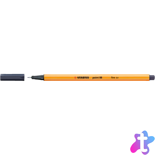 Rostirón, tűfilc 0,4mm, STABILO Point 88 szürke