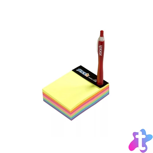 Jegyzettömb öntapadó, 101x76mm, 280lap, Stickn Magic Cube neon színek