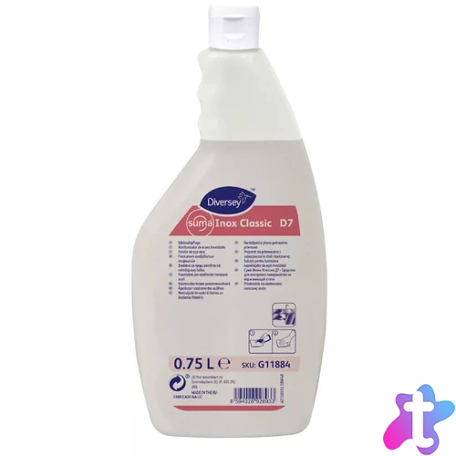 Rozsdamentes acélápolószer 750 ml Suma Inox Classic D7