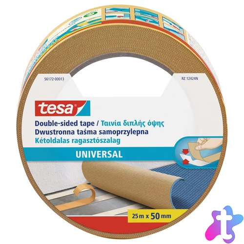Ragasztószalag kétoldalas, 50mmx25m Tesa 56172