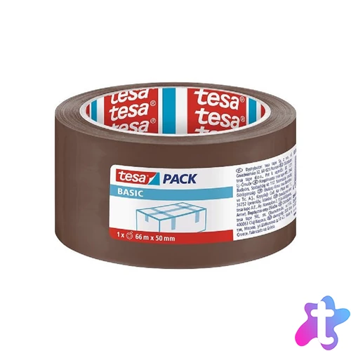 Ragasztószalag 50mmx66m barna Basic Tesa
