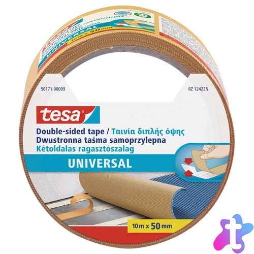 Ragasztószalag kétoldalas, 50mmx10m Tesa