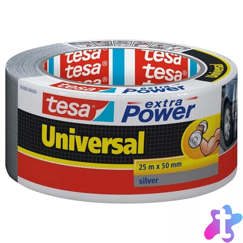 Ragasztószalag 50mmx25m Extra Power szövetszalag Tesa ezüst