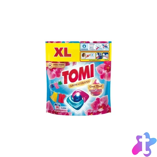 Mosókapszula 36 db/doboz színes ruhákhoz Tomi Power Caps Color Orchidea