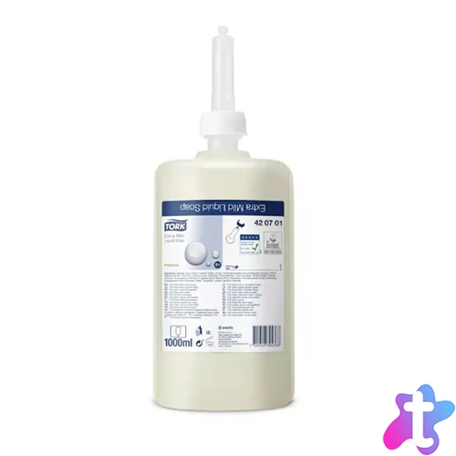 Folyékony szappan kézkímélő 1 liter érzékeny bőrre fehér S1 Tork_420701