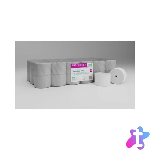 Toalettpapír 2 rétegű közületi Mini Duo 101,5 m/tekercs duda nélküli 36 tekercs/karton Tubeless hófehér