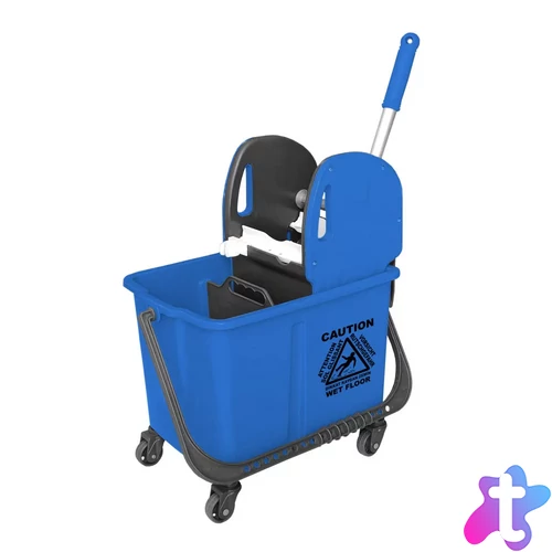 Takarítókocsi műanyag osztott vödrös 20 literes BTS733B kék