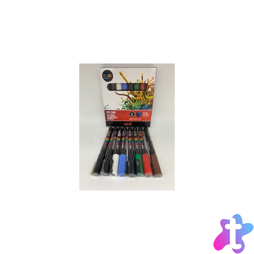 Dekormarker 0,9-1,3mm, Uni Posca PC-3M 8 db-os készlet, "HOLIDAY"