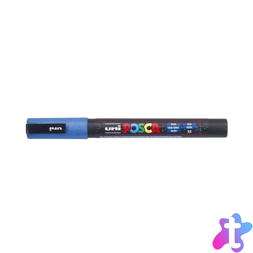 Dekormarker 0,9-1,3mm, Uni-Posca PC-3ML csillámló kék