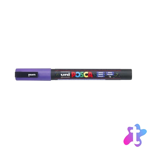 Dekormarker 0,9-1,3mm, Uni-Posca PC-3ML csillámló lila