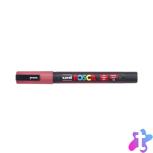 Dekormarker 0,9-1,3mm, Uni-Posca PC-3ML csillámló piros