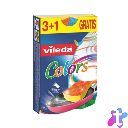 Mosogatószivacs Pur Active 3+1 Vileda Colors_F17881