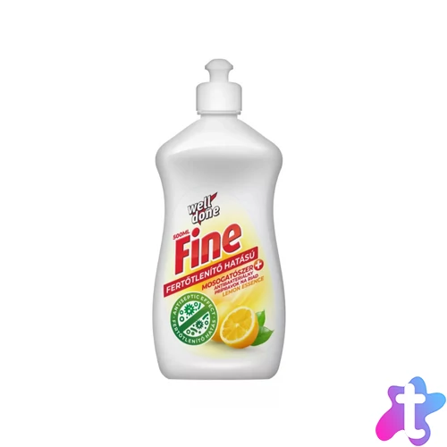 Mosogatószer 500 ml fertőtlenítő hatással Well Done Lemon essence
