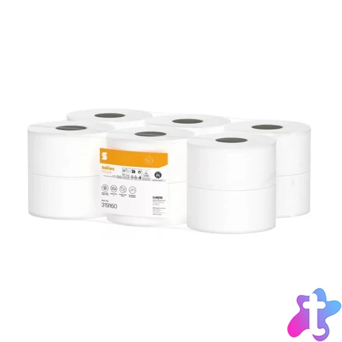 Toalettpapír 3 rétegű közületi átmérő: 19 cm 480 lap/120 m/tekercs 12 tekercs/karton Satino Wepa Comfort fehérített