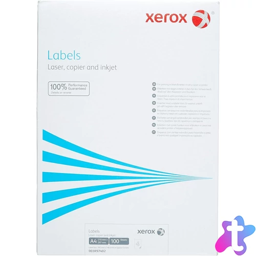 Etikett címke, 105x148mm, 100 lap, 4 címke/lap Xerox
