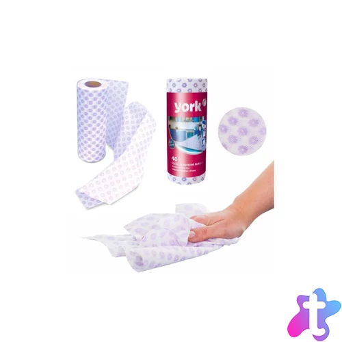 Törlőkendő általános tekercses 40 lap/tekercs York_021100