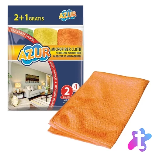 Törlőkendő mikroszálas 3 db/csomag Azur York_026200