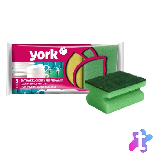 Mosogatószivacs 3 db/csomag formázott York_031010