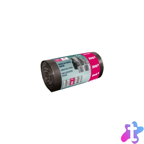 Szemeteszsák 120 liter 105 x 70 cm 29 mikron 10 db/tekercs York_090530 fekete