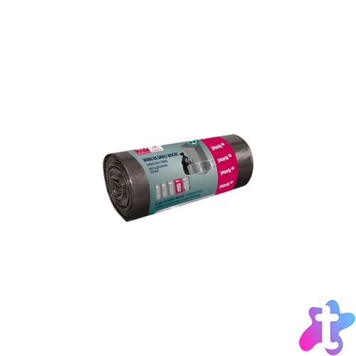 Szemeteszsák 160 liter 120 x 87 cm 35 mikron 10 db/tekercs York_090540 fekete