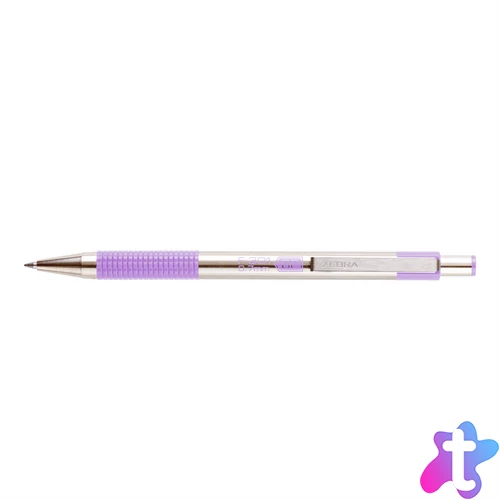 Golyóstoll 0,7mm, pasztell lila test, Zebra F-301, írásszín kék