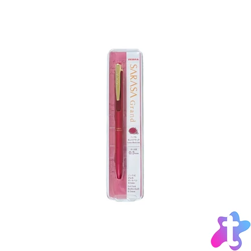 Zseléstoll 0,5mm, exkluzív gravírozható borvörös fém test, új klipsz Zebra Grand Sarasa, írásszín kék