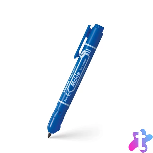 Alkoholos marker 1,3 mm, nyomógombos, Zebra Mckie Retractable írásszín kék