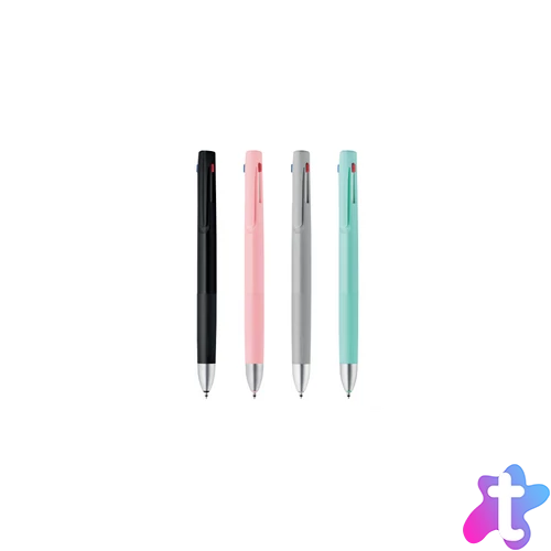 Golyóstoll 0,7 mm, háromszínű, Zebra  bLen 3C, rózsaszín test  írásszín kék