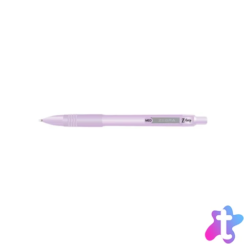 Golyóstoll 1 mm, lila tolltest, Zebra Z-Grip Pastel, írásszín kék