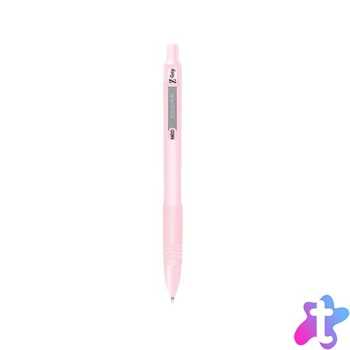 Golyóstoll 1 mm, rózsaszín tolltest, Zebra Z-Grip Pastel, írásszín kék