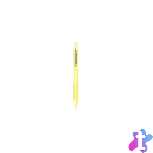Golyóstoll 1 mm, sárga tolltest, Zebra Z-Grip Pastel, írásszín kék
