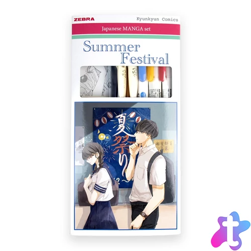 Írószer készlet, Zebra Manga Set, Summer Festival, 5 darabos