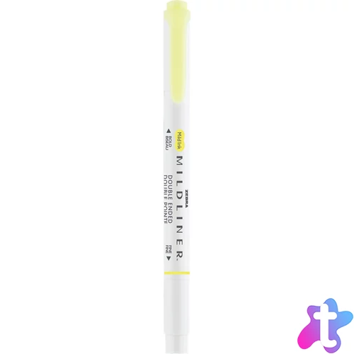 Szövegkiemelő 1,0/3,5 mm, kétvégű, Zebra Mildliner Fluorescent, sárga