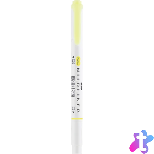Szövegkiemelő 1,0/3,5 mm, kétvégű, Zebra Mildliner Fluorescent, sárga
