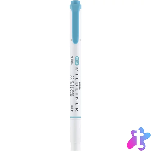 Szövegkiemelő 1,0/3,5 mm, kétvégű, Zebra Mildliner Warm, füstkék