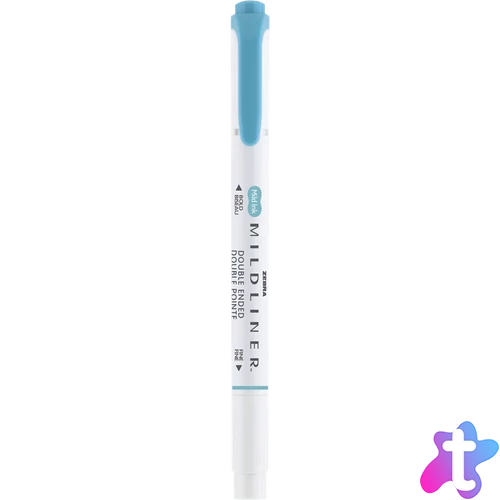 Szövegkiemelő 1,0/3,5 mm, kétvégű, Zebra Mildliner Warm, füstkék