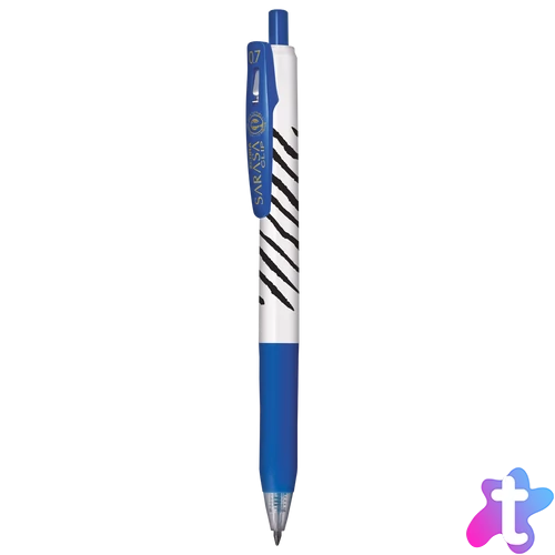 Zseléstoll 0,7 mm csíkos test, Zebra Sarasa Clip, kék