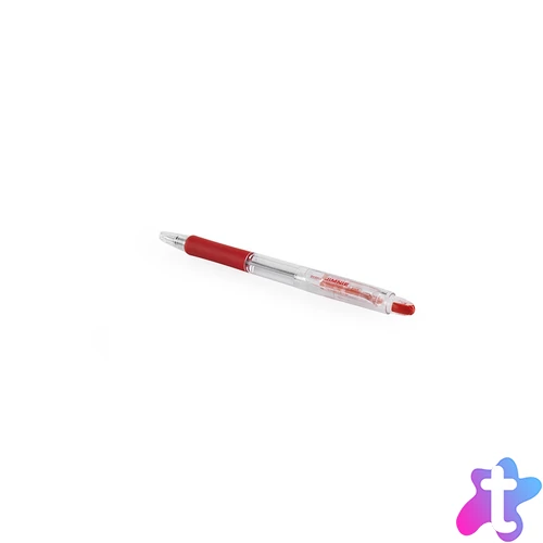 Golyóstoll 0,7mm, nyomógombos Zebra Jimnie, írásszín piros