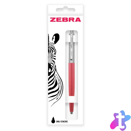 Golyóstoll nyomógombos 0,7mm, dobozban lazac test, Zebra 901, írásszín kék