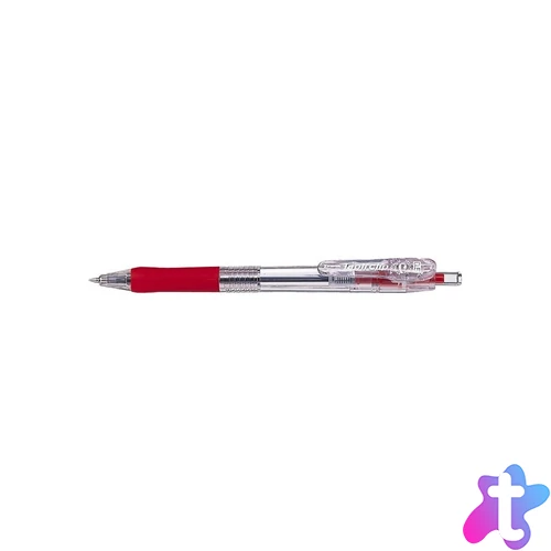 Golyóstoll 0,5mm, Zebra Tapli clip Eco, írásszín piros