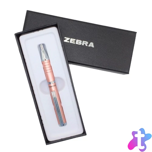 Golyóstoll rose gold test, Zebra SLF1, írásszín kék