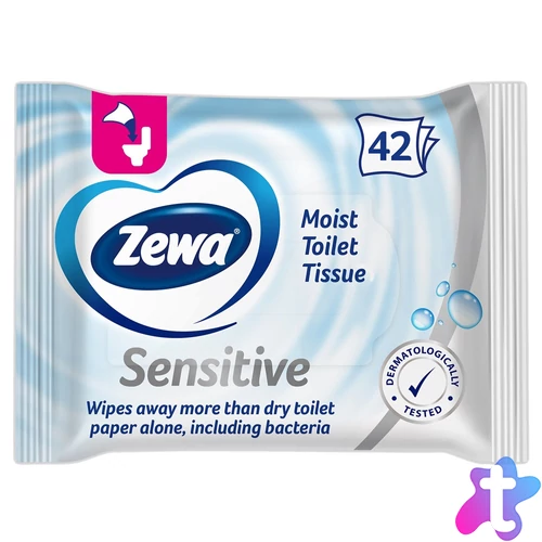 Toalettpapír nedves 42 lap/csomag Zewa Pure