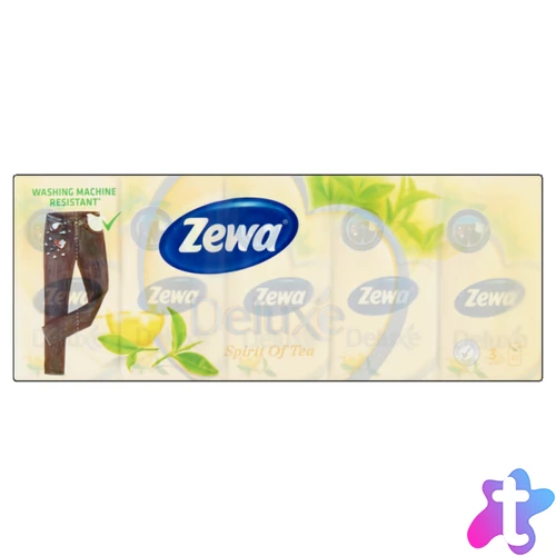 Papírzsebkendő 3 rétegű 10 x 10 db/csomag Zewa Deluxe Spirit of Tea
