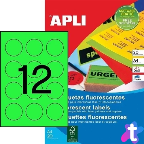 Apli 2869 60mm 240db-os zöld etikett