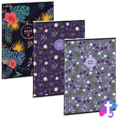 Ars Una Wild Bloom mix 5247 A4 extra kapcsos vonalas füzet