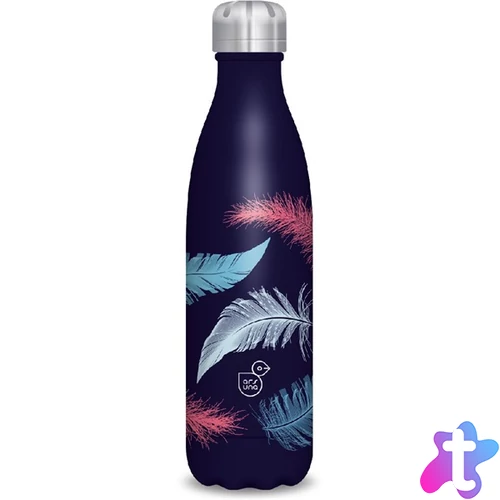 Ars Una 500ml-es Feather-dark duplafalú fémkulacs
